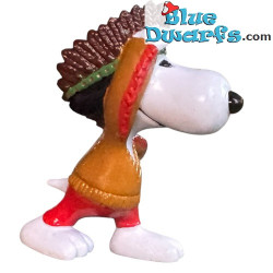 Speelfiguurtje peanuts/ Snoopy indiaan Schleich (+/- 6 cm)