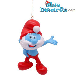 Papa Smurf with one open arm – The Smurfs Christmas 3D Tree Ornament – Polyresin – 8,5 x 6 cm