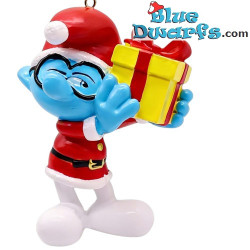 Brilsmurf in een kerstoutfit – De Smurfen 3D Kerstboomhanger – Kunsthars – 8,5 x 6 cm