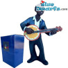 Suonatore di banjo – Figurina di musicisti jazz – Collezione All that Jazz – Parastone – 11,2 x 8 cm