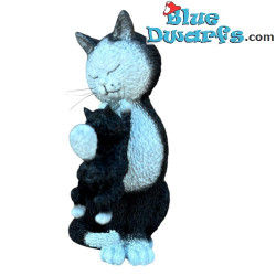 Mommy and Baby Cat, The happy days - Dubout Cat Figurine - Parastone - 11 cm
