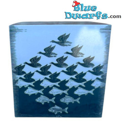 Presse-papiers cubique Air and Water – Maurits Cornelis Escher – Collection QB-Art – Parastone – 6 cm