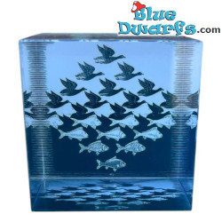 Air and Water Cubic Paper Weight - Maurits Cornelis Escher - QB-Art Collection - Parastone - 6 cm