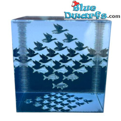 Air and Water Cubic Paper Weight - Maurits Cornelis Escher - QB-Art Collection - Parastone - 6 cm