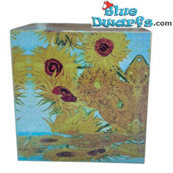 Van Gogh´s Sunflowers Cubic Paper Weight - Vincent van Gogh - QB-Art Collection - Parastone - 6 cm