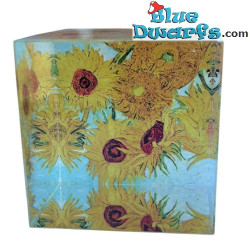 Fermacarte cubico Girasoli di Van Gogh - Vincent van Gogh - Collezione QB-Art - Parastone - 6 cm