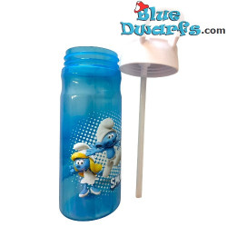 Bottiglia d'acqua / Borraccia - I Puffi - Studio 100 - Plastica - 19x8,5 cm