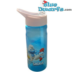 Water Bottle / Sports Bottle - The Smurfs - Studio 100 - Plastic - 19x8.5cm