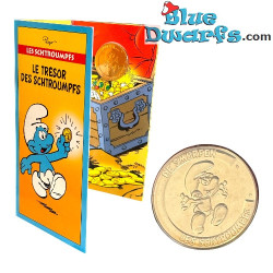 Gold-Coloured Smurf Coin – The Smurfs' Treasure (1999) – Includes Original Booklet