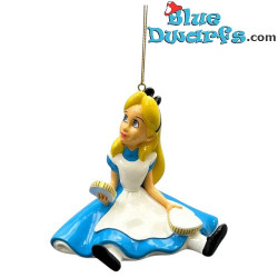 Alice sitzend – Alice im Wunderland –  Disney 3D-Christbaumanhänger – Polyresin – 9 × 10 cm