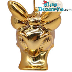 Goldener Daisy-Duck-Kopf – Mickey & Friends – Disney 3D-Christbaumanhänger – Polyresin