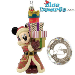 Mickey with a Pile of Presents – Mickey & Friends – Disney Christmas Glass Tree Ornament