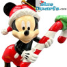 Mickey Mouse met een zuurstok – Mickey & Friends – Disney 3D Kerstboomornament – Kunsthars – 9 × 6 cm