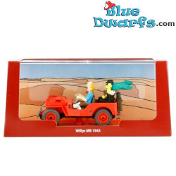 De Rode Jeep - Kuifje en het Zwarte Goud - Kuifje Auto - Atlas Nr. 7 - Schaal 1:43 - 1943 - 8,5 × 4,5 × 4 cm