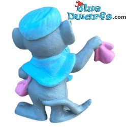 Bianca con abito azzurro chiaro, borsa e fazzoletto rosa - Bianca e Bernie - Personaggio Disney - Bullyland - 5,5 cm