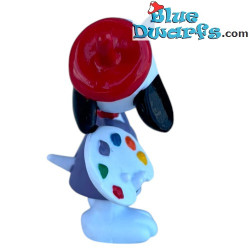 1x peanuts/ Snoopy Pintor con brocha y paleta - Schleich (+/- 6cm)