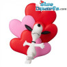 Snoopy Amoureux avec des cœurs dans le dos - Figurine Snoopy - Medicom - Série 18 - Peanuts - 12 cm