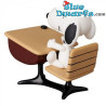 Snoopy Souriant Assis à son Bureau - Figurine Snoopy - Medicom - Série 18 - Peanuts - 9 cm
