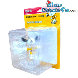 Snoopy wearing his yellow sweater with a red stripe - Snoopy Figurine - Medicom - Series 18 - Peanuts - 8 cm