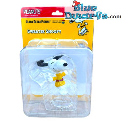 Snoopy avec Pull Jaune à Rayure Rouge - Figurine Snoopy - Medicom - Série 18 - Peanuts - 8 cm