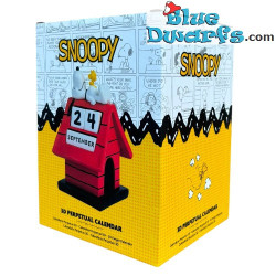 Snoopy and Woodstock on top of the Red House Perpetual Calendar - Grupo Erik - Peanuts - 9,5 x 11 x 15,5 cm