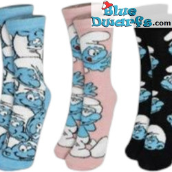 Set of 5 Pairs of Smurf Socks - Long Smurfs Socks - Different Colours - 38/43