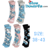 Set of 5 Pairs of Smurf Socks - Long Smurfs Socks - Different Colours - 38/43