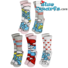 Set de 5 Pares de Calcetines de los Pitufos – Calcetines Largos – Rosa y Gris – 38/43