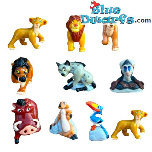 Set di Mini Statuine Il Re Leone - 10 Statuine - Disney - Bullyland - 2 cm