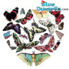 Butterflies, Heart Shaped Paper Weight - Adolphe Philippe Millot Art Collection - Parastone - 8 x 2 cm