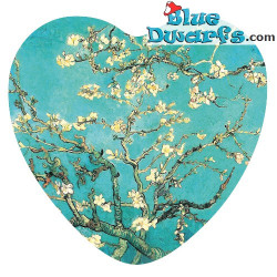Almond Blossom, Heart Shaped Paper Weight - Vincent van Gogh Art Collection - Parastone - 8 x 2 cm