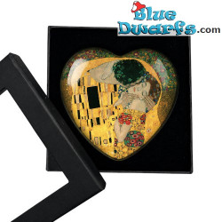 The Kiss, Heart Shaped Paper Weight - Gustav Klimt Art Collection - Parastone - 8 x 2 cm