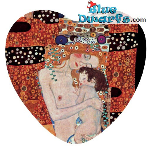 Die drei Lebensalter der Frau, herzförmiger Briefbeschwerer – Gustav Klimt Kunstkollektion – Parastone – 8 x 2 cm