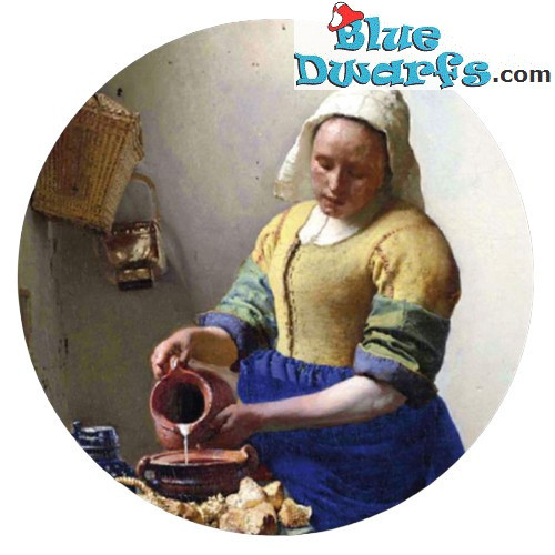 La lechera, pisapapeles circular – Colección de Arte Johannes Vermeer – Parastone – 8 x 3,5 cm