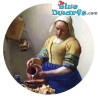 Die Milchmagd, runder Briefbeschwerer – Johannes Vermeer Kunstkollektion – Parastone – 8 x 3,5 cm