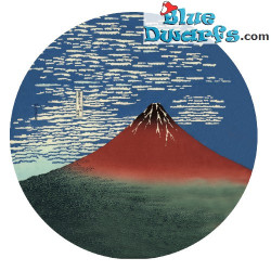 Red Fuji Circular Paper Weight - Katsushika Hokusai Art Collection - Parastone - 8 x 3,5 cm