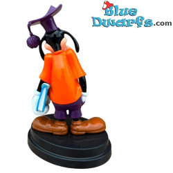 Dingo obtenant son diplôme avec un livre bleu – Figurine Disney sur Socle – De Agostini – 18 cm