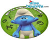 Grouchy Smurf - Round Magnet - Smurfs 3 - Greek Language - Nakas