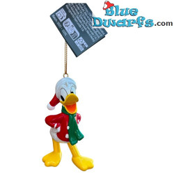Donald Duck en tenue de Noël – Mickey et ses amis – Décoration de Noël 3D Disney pour sapin – Polyrésine – 9,5 × 5,5 cm