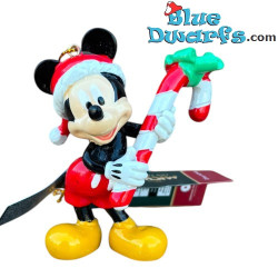 Topolino con un bastoncino di zucchero – Mickey & Friends – Decorazione natalizia 3D Disney per albero – Poliresina – 9 × 6 cm
