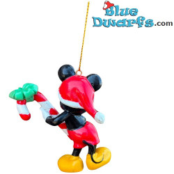 Mickey Mouse with a candy cane – Mickey & Friends – Disney Christmas 3D Tree Ornament – Polyresin – 9 x 6 cm