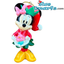 Minnie Mouse avec un cupcake – Mickey et ses amis – Décoration de Noël 3D Disney pour sapin – Polyrésine – 9 × 5 cm