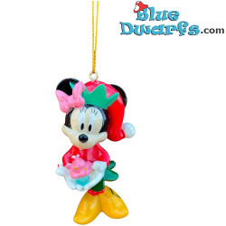 Minnie Mouse con un cupcake – Mickey y sus amigos – Adorno navideño 3D para árbol de Disney – Polirresina – 9 × 5 cm
