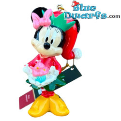 Minni con un cupcake – Mickey & Friends – Decorazione natalizia 3D Disney per albero – Poliresina – 9 × 5 cm