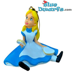 Alice sitzend – Alice im Wunderland –  Disney 3D-Christbaumanhänger – Polyresin – 9 × 10 cm