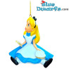 Alice Seduta – Alice nel Paese delle Meraviglie – Decorazione natalizia 3D Disney per albero – Poliresina – 9 × 10 cm