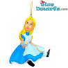 Alice Seduta – Alice nel Paese delle Meraviglie – Decorazione natalizia 3D Disney per albero – Poliresina – 9 × 10 cm