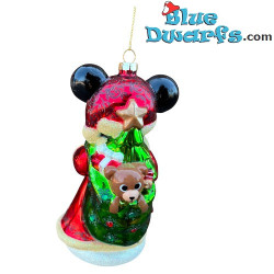 Mickey as Santa Claus – Mickey & Friends – Disney Christmas Glass Tree Ornament – 18 x 9,5 cm