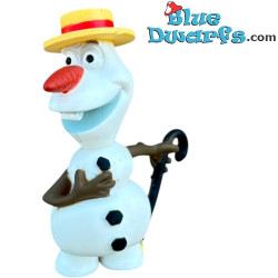 Olaf il pupazzo di neve con bastone da passeggio e cappello - Frozen Figurina - Bullyland Disney - 5cm