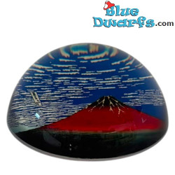 Red Fuji Circular Paper Weight - Katsushika Hokusai Art Collection - Parastone - 8 x 3,5 cm